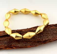 22k Gold plated Stretchable bracelet, Brass handmade jewelry
